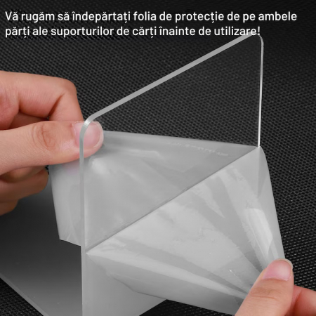 Set 6 suporturi pentru carti VarioShop®, multifunctional, material durabil, acril, 18.5 x 12 x 12 cm, Transparent [8]