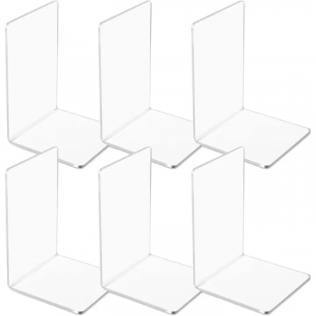 Set 6 suporturi pentru carti VarioShop®, multifunctional, material durabil, acril, 18.5 x 12 x 12 cm, Transparent [10]