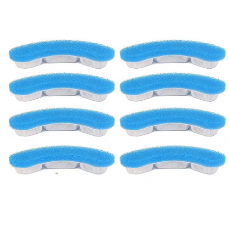 Petshop - Set 8 Filtre VarioShop® pentru dispenser de apa automat destinat animalelor de companie, pentru pisici, caini, animale de companie, format din 3 strauri, purificare, carbon activ, ionizare, dimensiune