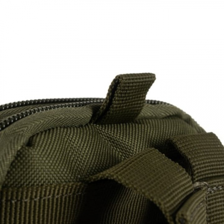 Set borseta si centura militara pentru barbati VarioShop®, 2 compartimente, buzunar pentru telefon, rezistenta la apa, 13 x 5 x 17 cm, Verde [11]