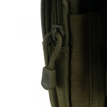Set borseta si centura militara pentru barbati VarioShop®, 2 compartimente, buzunar pentru telefon, rezistenta la apa, 13 x 5 x 17 cm, Verde [10]
