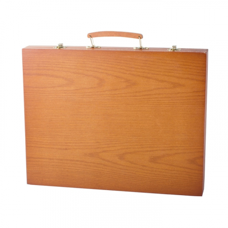 Set Complet pentru Desenat si Pictat pentru Copii VarioShop®, 150 de Elemente, Trusa Depozitare din Lemn, Multicolor [11]