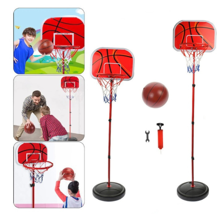 Sporturi de echipa - Set cos de baschet VarioShop®, reglabil 90–150 cm, cu minge si pompa, interior si exterior