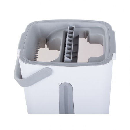 Set de curatenie cu mop si galeata VarioShop®, capacitate 5.7 litri, include 2 rezerve din microfibra,, ideal pentru utilizare in interior, realizat din plastic rezistent, cu perii sintetici, mop plat [3]