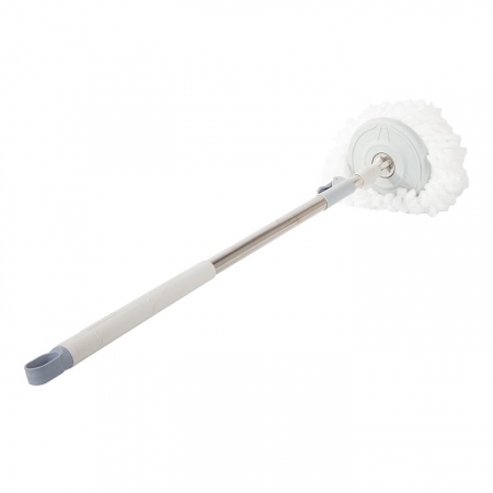 Set Galeata si Mop Rotativ VarioShop®, Rotire 360 Grade, Maner Telescopic Reglabil, Sistem de Stoarcere Automata, Supapa Scurgere, Toate Tipurile de Pardoseli, Alb/Gri [11]