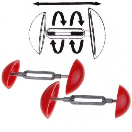 Set pentru largit pantofi VarioShop®, universal, ergonomic, reglabil, pentru marimile 35-46, ideal pentru pantofi cu tocuri inalte, papuci, pantofi sport, 2 bucati, plastic si metal, Rosu [6]