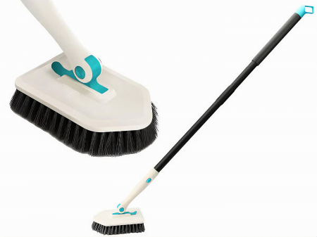 Set Perie Multifunctionala 3in1 VarioShop®, Multiple Utilizari, Maner Ergonomic, 2x Lavete Curatare, 1x Laveta Microfibra, 1x Perie Rigida, Rotire de 180°, Maner Lung Extensibil, 56cm-128cm, Alb [19]