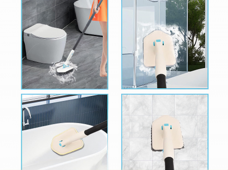 Set Perie Multifunctionala 3in1 VarioShop®, Multiple Utilizari, Maner Ergonomic, 2x Lavete Curatare, 1x Laveta Microfibra, 1x Perie Rigida, Rotire de 180°, Maner Lung Extensibil, 56cm-128cm, Alb [13]