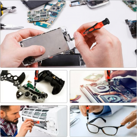 Set Surubelnite de Precizie 110 in 1 VarioShop®, 98 Biti, Ventuza, Penseta, Magnetizare, Maner Ergonomic, Carcasa Depozitare, pentru Electronice, Electrocasnice, Mobilier, Telefoane, Macbook, iMac, iP [11]