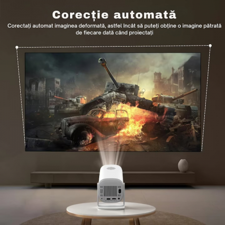 Set Videoproiector si Controlere VarioShop®, Smart 4K, Wi-Fi, Bluetooth, Rezolutie HD 1280x720p, Sistem De Operare Android 11.0, HDMI, USB, Screen Mirroring Pentru Android/IOS, Procesor Quad-core Mali [2]
