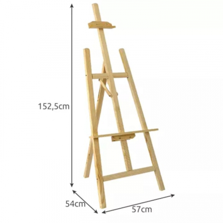 Sevalet pentru Pictura VarioShop®, din Lemn, Pliabil, Inaltime reglabila maxim 170 cm, Bej [14]