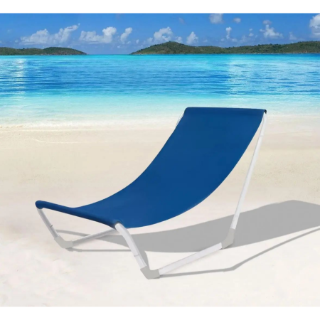 Scaune, mese si umbrele camping - Sezlong plaja pliabil VarioShop®, cadru metalic stabil, material impermeabil, usor si portabil, suport 110 kg, pentru camping, pescuit si gradina