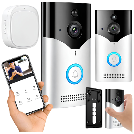 Electrice - Sonerie fara fir VarioShop®, camera 4MP, Wi-Fi, difuzor, vizualizare live pe telefon, mod nocturn IR, comunicare bidirectionala