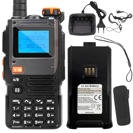 Dispozitive spionaj - Statie radio portabila VarioShop®, walkie talkie, UV-K61 PRO, 5W, baterie 2600 mAh, 999 canale, DCS/CTCSS, USB-C, raza pana la 30 km, pentru teren, camping si constructii