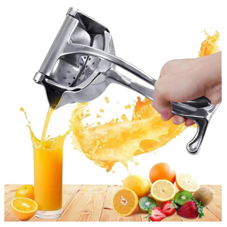 Articole pentru bauturi si cafele - Storcator Manual de Fructe si Citrice VarioShop®, Presa Solida din Aluminiu, Stoarcere Eficienta, Curatare Usoara, 20x12x10 cm