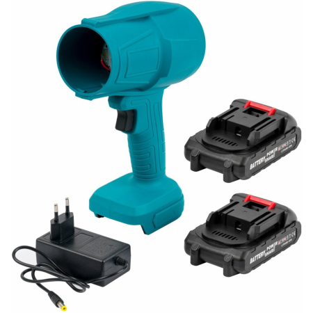 Aspiratoare, Suflante si Tocatoare - Suflanta electrica portabila VarioShop®, fara fir, 300W, cu 2 baterii Li-ion, pentru gradina, alee, garaj, masina, albastru