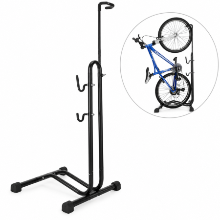 Sport, Travel & Plajă - Suport bicicleta VarioShop, pentru depozitare verticala si orizontala, reglabil, roti 16–27,5 inch, anvelope pana la 6,5 cm, otel