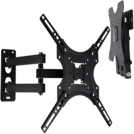 Televizoare & accesorii - Suport de perete pentru televizor VarioShop®, cu rotire 180°, compatibil 32-55 inch, prindere 200x200 mm, sarcina maxima 22 kg, negru