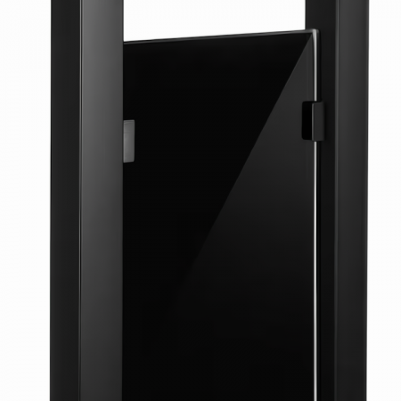 Suport multifunctional VarioShop®, pentru Hartie igienica cu perie de WC si Suport pentru role, Design elegant din Otel vopsit cu pulbere, Sticla si PVC de inalta Calitate, culoare Negru Mat, 70 x 20 [11]