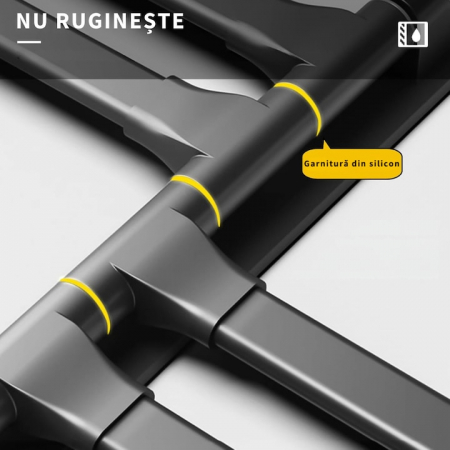 Suport pentru prosoape VarioShop®, 4 brate, Rezistent la Apa, Rugina, Lipire/Perforare, Otel Inoxidabil, Dimensiune 30 cm, Gri [6]