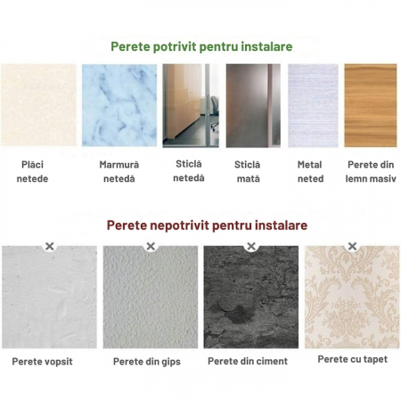 Suport pentru prosoape VarioShop®, 4 brate, Rezistent la Apa, Rugina, Lipire/Perforare, Otel Inoxidabil, Dimensiune 30 cm, Negru [3]