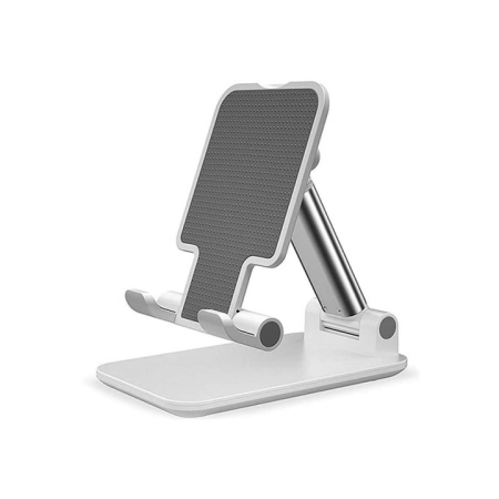 Telefoane mobile & accesorii - Suport reglabil pentru telefon sau tableta VarioShop®, reglabil, pliabil, stabil, compatibilitate universala, 10.5 x 6.5 cm, Alb