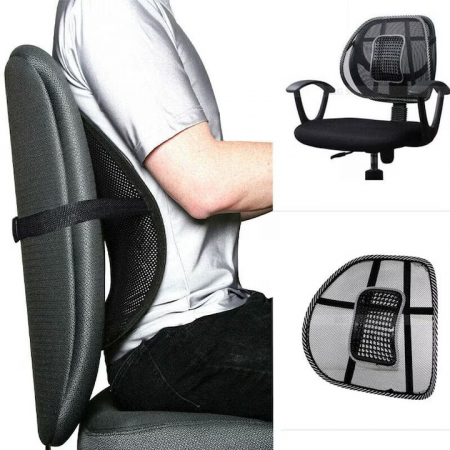 Suportul Terapeutic Lombar VarioShop®, pentru scaun auto sau birou, mentine si corecteaza postura, negru, 40 X 36.5 cm [7]