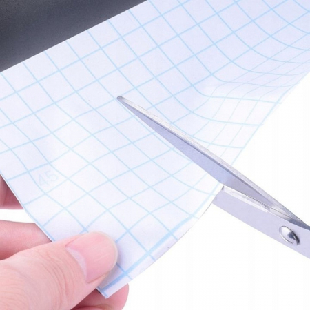 Tabla autoadeziva de scris si desenat cu creta VarioShop®, neagra, autocolanta, tip sticker, cu set de creta colorata inclus, reutilizabila, ajustabila 45x200 cm [23]