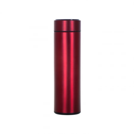 Termosuri si Cani termos - Termos smart cu afisaj LED VarioShop®, Afisarea Temperaturii, Pastreaza Bautura Fierbinte sau Rece timp de 12 ore, Otel Inoxidabil, Capacitate 500 ml, Dimensiune 21.5 x 6.7 cm, Rosu