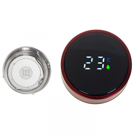Termos smart cu afisaj LED VarioShop®, Afisarea Temperaturii, Pastreaza Bautura Fierbinte sau Rece timp de 12 ore, Otel Inoxidabil, Capacitate 500 ml, Dimensiune 21.5 x 6.7 cm, Rosu [4]