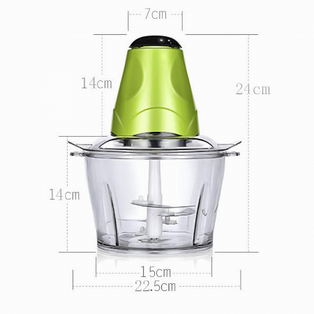 Tocator Electric Universal VarioShop®, maruntitor legume, fructe si seminte, capacitate recipient 1800 ml, din otel inoxidabil, 220/240V, 300W, 25x22 cm, verde [27]