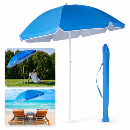 Sport, Travel & Plajă - Umbrela de plaja VarioShop®, pentru gradina, balcon si terasa, filtru UV, reglabila, 170 cm, pliabila