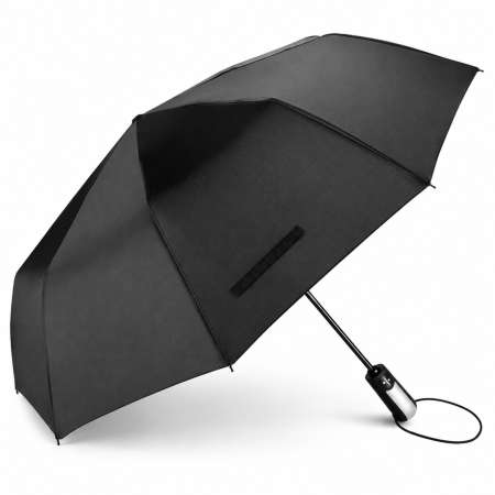 Plajă & Piscină - Umbrela pliabila XL VarioShop®, pentru protectie impotriva ploii, pentru doua persoane, mecanism automat, cadru ranforsat, husa inclusa, diametru 105 cm, neagra