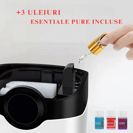 Umidificator de Aer Ultrasonic VarioShop®, Rezervor 4 L, 3 Uleiuri Esentiale Pure, Oprire Automata, Super Silentios, Aromaterapie, Telecomanda, Alb [14]