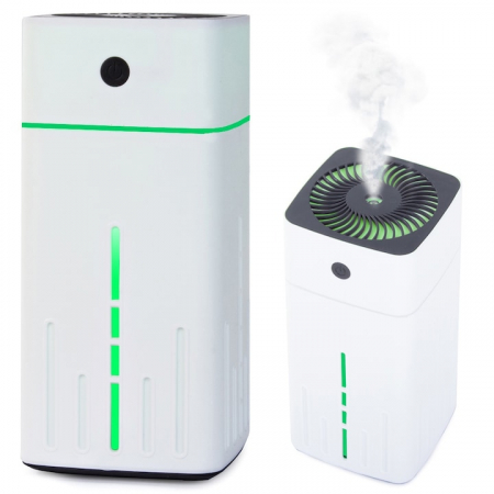 Umidificator de aer VarioShop®, cu iluminare de fundal, pentru birou, dormitor, camera copiilor, silentios, capacitate 1000 ml, alimentare cablu USB, 22x10x10 cm, Alb [6]