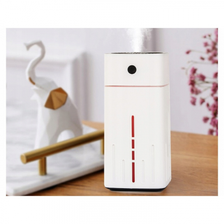 Umidificator de aer VarioShop®, cu iluminare de fundal, pentru birou, dormitor, camera copiilor, silentios, capacitate 1000 ml, alimentare cablu USB, 22x10x10 cm, Alb [5]