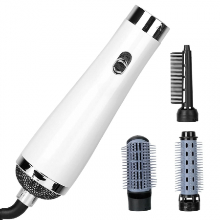 Perii de par si piepteni - Uscator de Par 3 in 1 VarioShop®, Uscare, Ondulare, Aranjare, Reglare in 3 Trepte, Incalzire Rapida, Potrivit pentru Orice Tip de Par, Silentios, 230 V, Alb