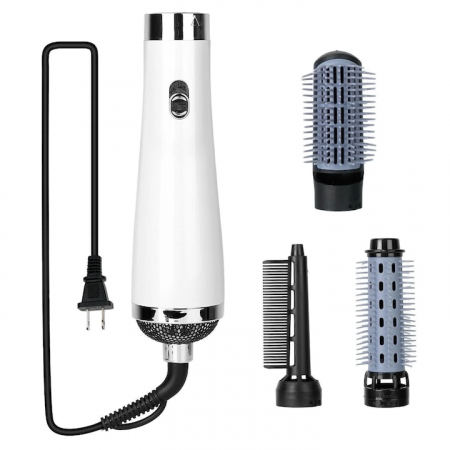 Perii de par electrice - Uscator de Par 3 in 1 VarioShop®, Reglare in 3 Trepte, Uscare, Ondulare, Aranjare, Potrivit pentru Orice Tip de Par, Silentios, Incalzire Rapida, 230 V, Alb