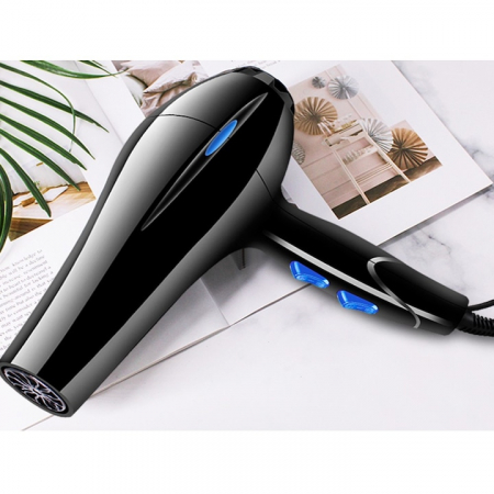 Uscator de Par Profesional VarioShop®, cu Ioni Termostatici, Difuzor, Concentrator, Reglare Temperatura 3 Trepte, Reglare Putere 2 Trepte, Cablu 125 m, Carlig Pentru Agatat, 1200W, 26 x 25 cm, Negru [17]