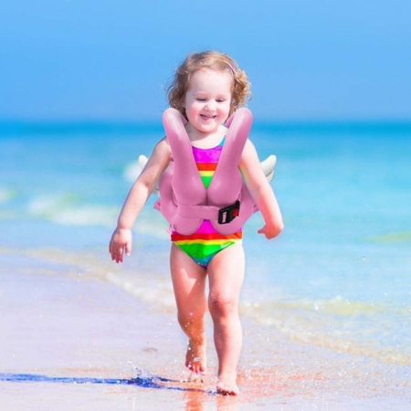 Vesta de salvare gonflabila pentru copii VarioShop®, design confortabil si sigur, perfecta pentru invatarea inotului, plimbari cu barca si distractie fara griji in piscina, lac sau mare, recomandata p [3]