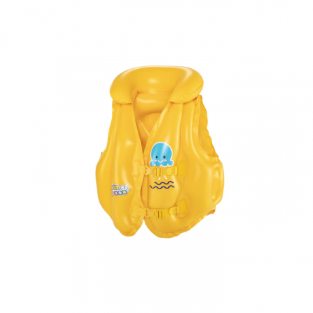 Vesta de salvare gonflabilă VarioShop pentru copii 3-6 ani, 3 camere, portocalie cu caracatiță, 51x46cm [8]