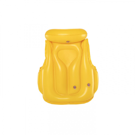 Vesta de salvare gonflabilă VarioShop pentru copii 3-6 ani, 3 camere, portocalie cu caracatiță, 51x46cm [6]