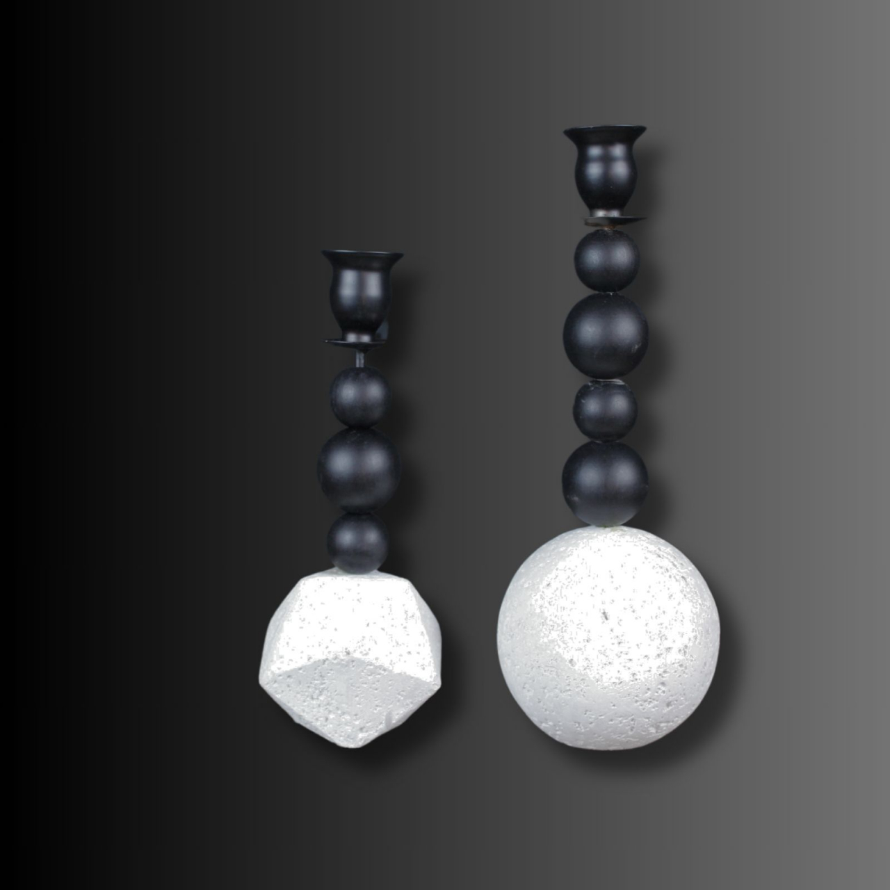 Suport lumânări BLACK and STONE [3]