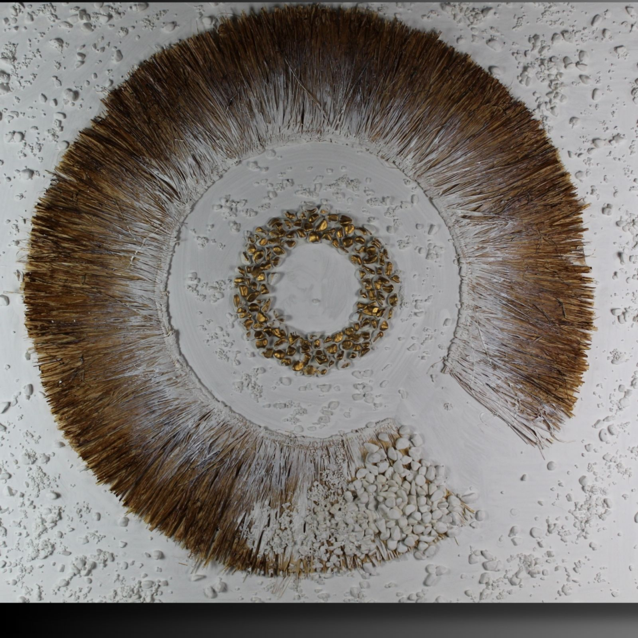 Armonie Terestra , tablou decorativ cu elemente naturale, aplicații din paie [3]