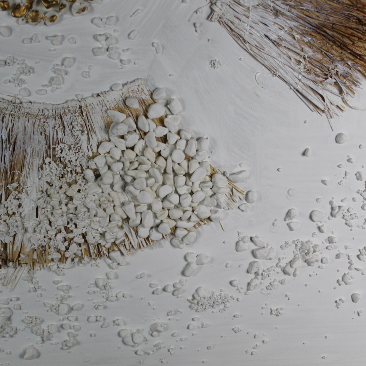 Armonie Terestra , tablou decorativ cu elemente naturale, aplicații din paie [2]