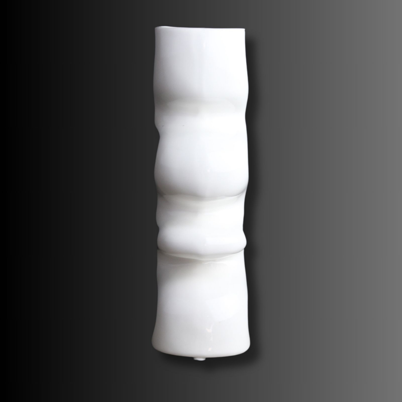 ZIG ZAG, vazǎ decorativă alb negru [3]