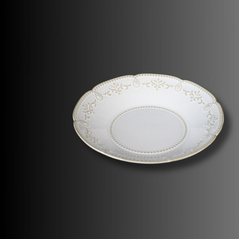 Farfurii - Farfurie porțelan rotunda cu aspect vintage Victoria Lace