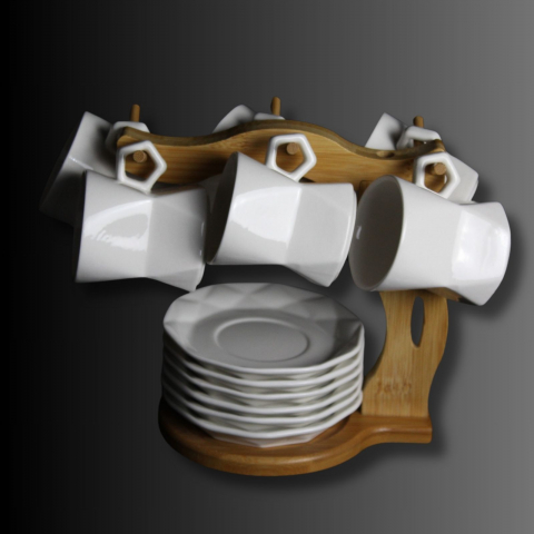 Set cești cafea porțelan HEXA [4]