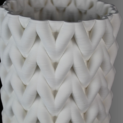 Knit, vaza decorativă textura 3D [2]