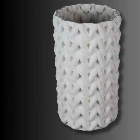 Knit, vaza decorativă textura 3D [1]